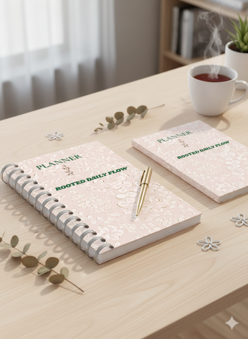 Rooted Daily Flow Planner – Minimalist Organiser - Plan Heals Creative Studio