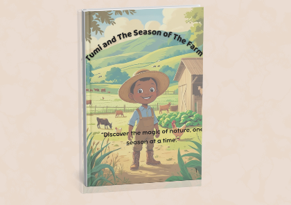 Cover of Farm Life Adventure, a children’s book about village life and farming for kids ages 6–9.