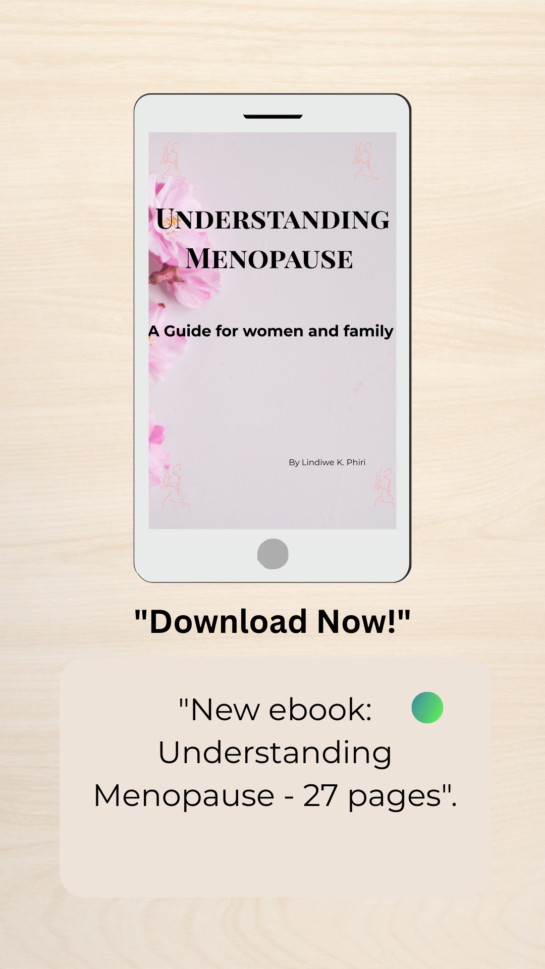 Cover of Menopause Wellness Guide, a book with natural remedies and self-care tips for women.
