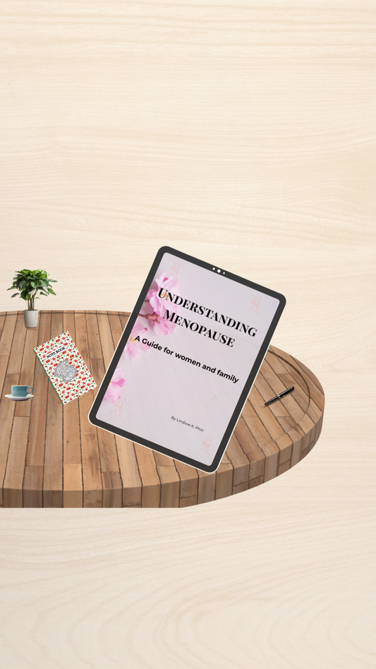 Cover of Menopause Wellness Guide, a book with natural remedies and self-care tips for women.

