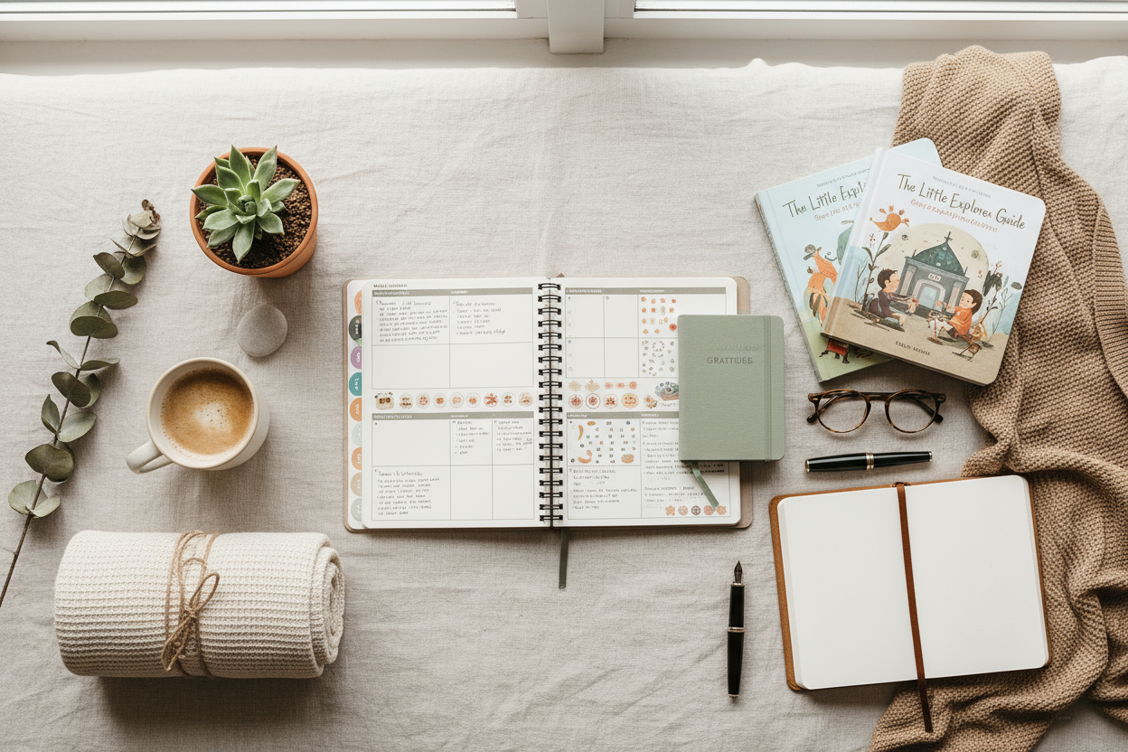 A professional image of planners, health & mind awareness & parenting& reading for homepage for plan heals creative studio 